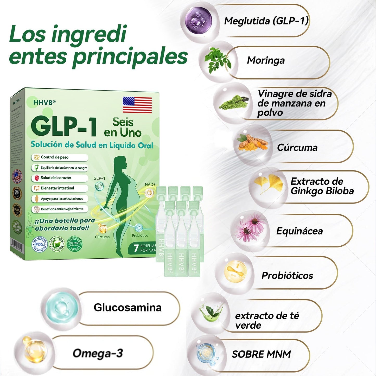 Tienda Oficial |𝐻𝑯𝐕𝐁®👩⚕️𝑺𝒐𝒍𝒖𝒄𝒊ó𝒏 𝒐𝒓𝒂𝒍 𝒍í𝒒𝒖𝒊𝒅𝒂 𝐆𝑳𝑷-1 𝒔𝒆𝒊𝒔 𝒆𝒏 𝒖𝒏𝒐 (Solo una dosis al día, cambios visibles en 7 días) 💖 Para obesidad, salud cardiovascular, diabetes, apnea del sueño, problemas articulares y más.