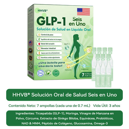 Tienda Oficial |𝐻𝑯𝐕𝐁®👩‍⚕️𝑺𝒐𝒍𝒖𝒄𝒊ó𝒏 𝒐𝒓𝒂𝒍 𝒍í𝒒𝒖𝒊𝒅𝒂 𝐆𝑳𝑷-1 𝒔𝒆𝒊𝒔 𝒆𝒏 𝒖𝒏𝒐 (Solo una dosis al día, cambios visibles en 7 días) 💖 Para obesidad, salud cardiovascular, diabetes, apnea del sueño, problemas articulares y más.